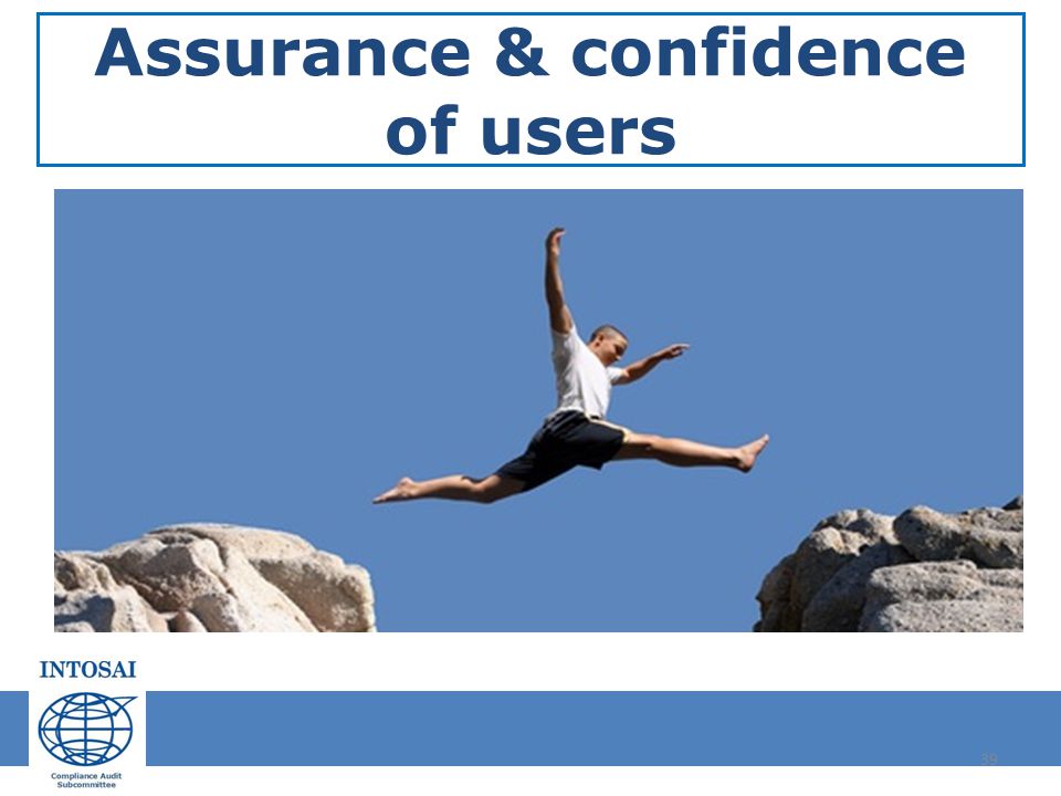 Assurance & confidence of users