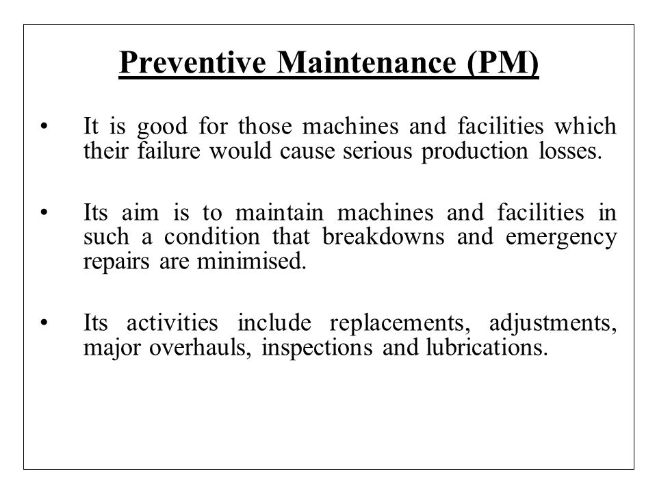 Maintenance Definition - ppt video online download