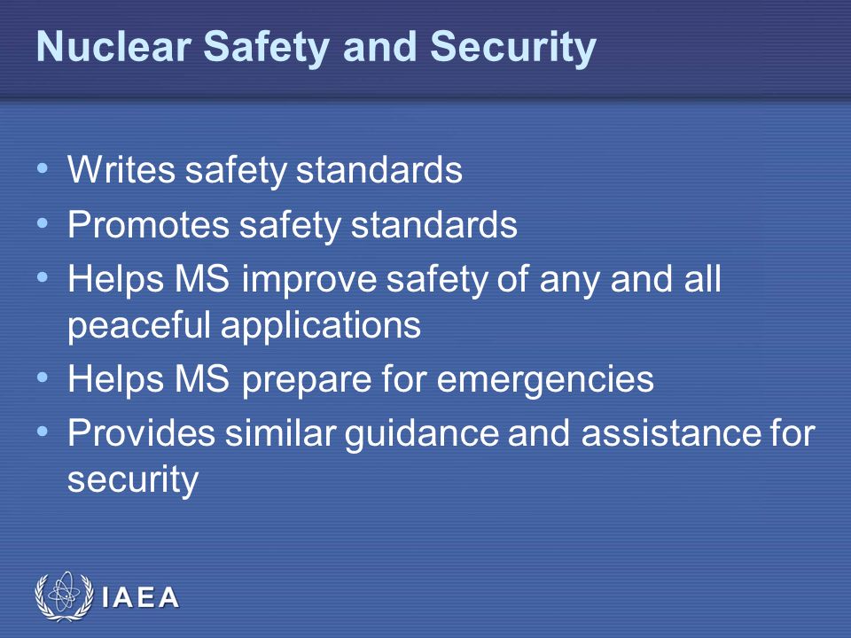 Nuclear Safety and Security