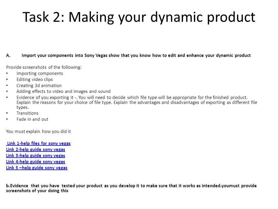 Task 2: Making your dynamic product