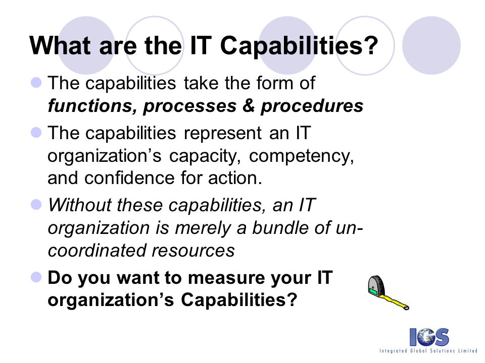 What are the IT Capabilities