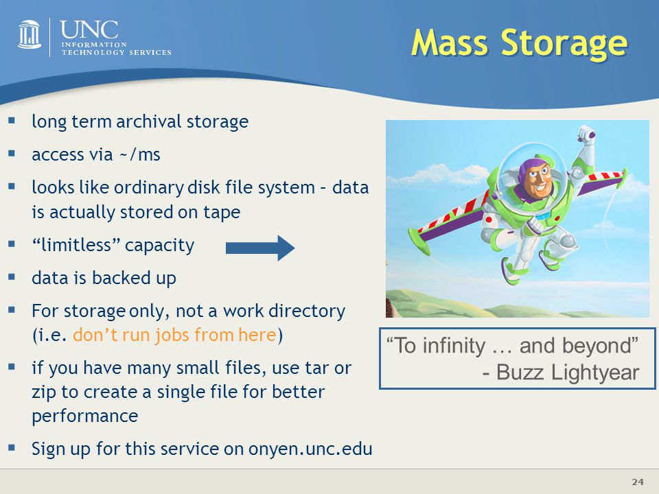 Mass Storage To infinity … and beyond - Buzz Lightyear