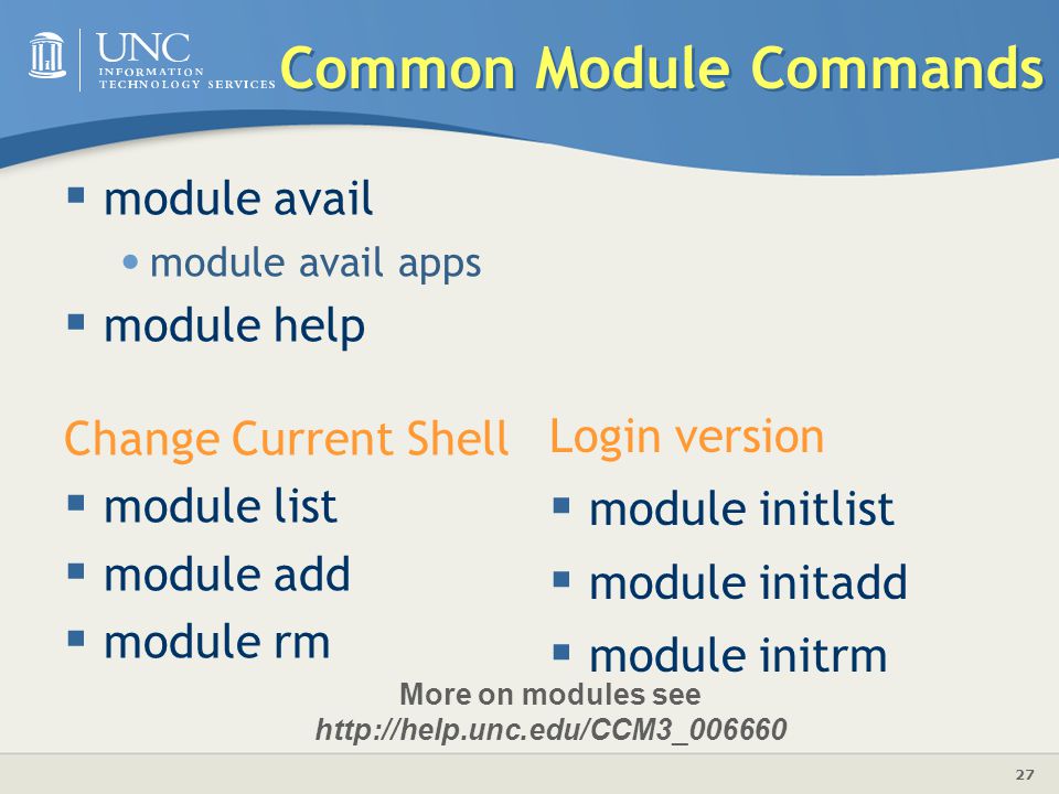 Common Module Commands