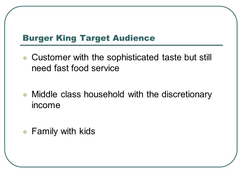burger king target market
