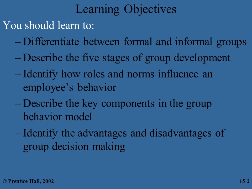 Chapter 15 Understanding Groups And Teams C Prentice Hall Ppt