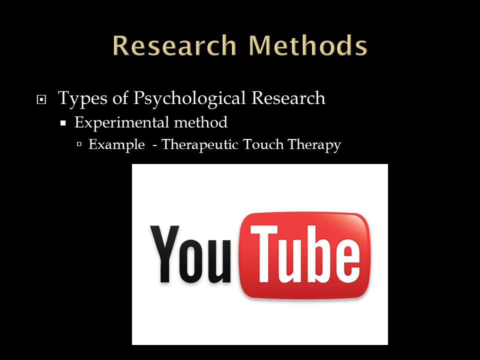 Research Methods Types of Psychological Research Experimental method