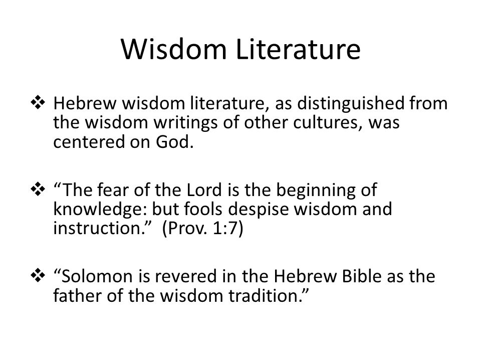 types of wisdom literature types of wisdom literature