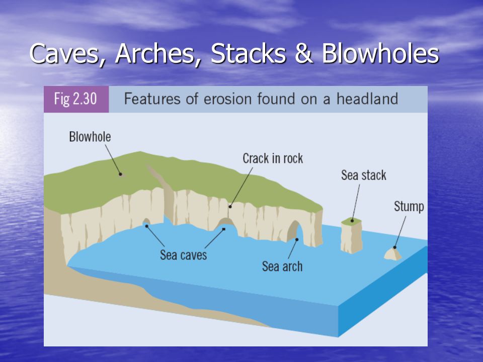 Caves, Arches, Stacks & Blowholes