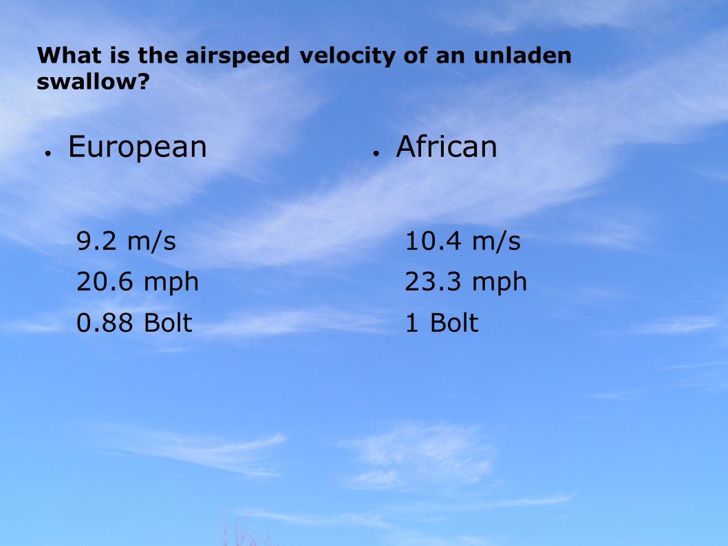 What+is+the+airspeed+velocity+of+an+unla