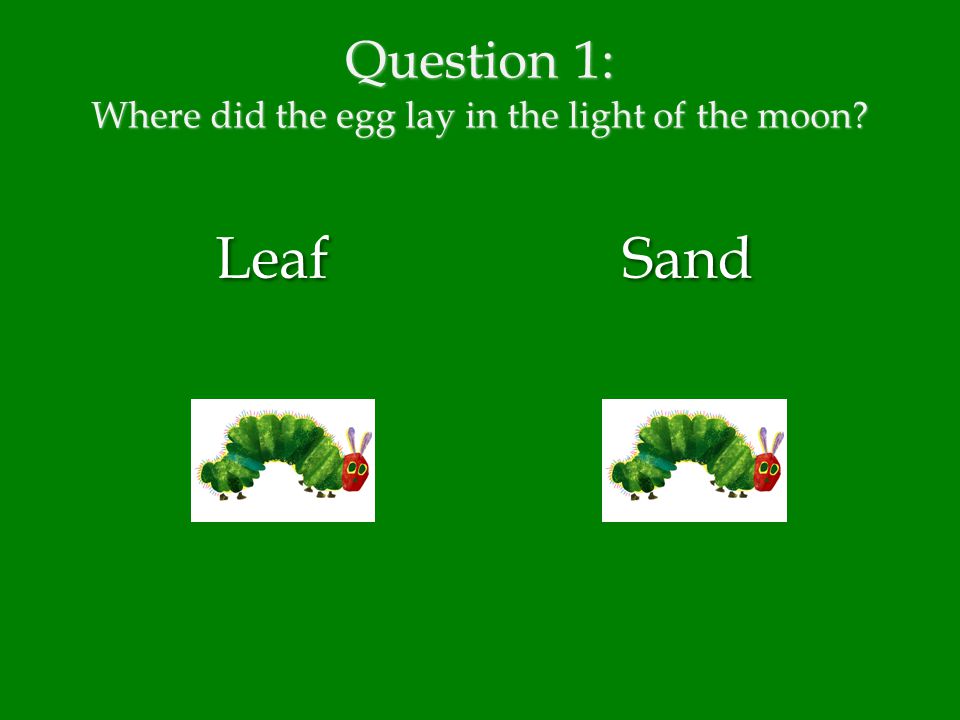 Question 1: Where did the egg lay in the light of the moon
