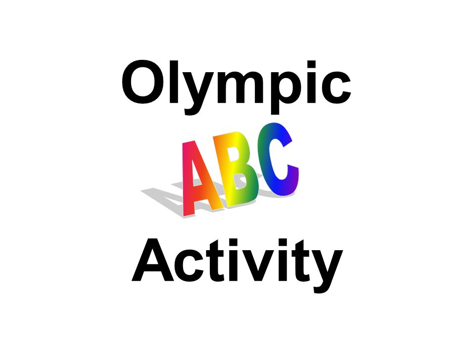 Olympic ABC Activity