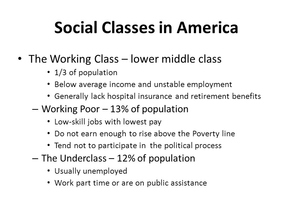 Social Classes in America