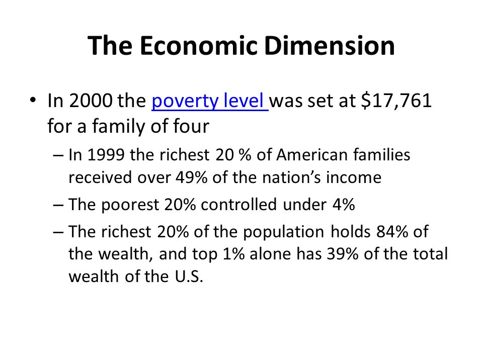 The Economic Dimension