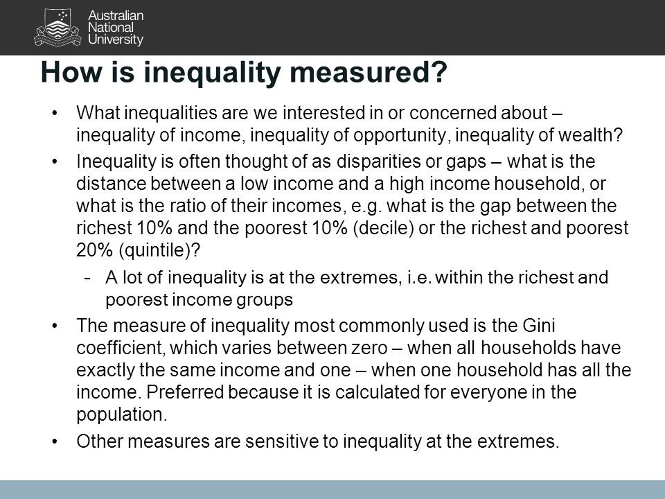 How is inequality measured