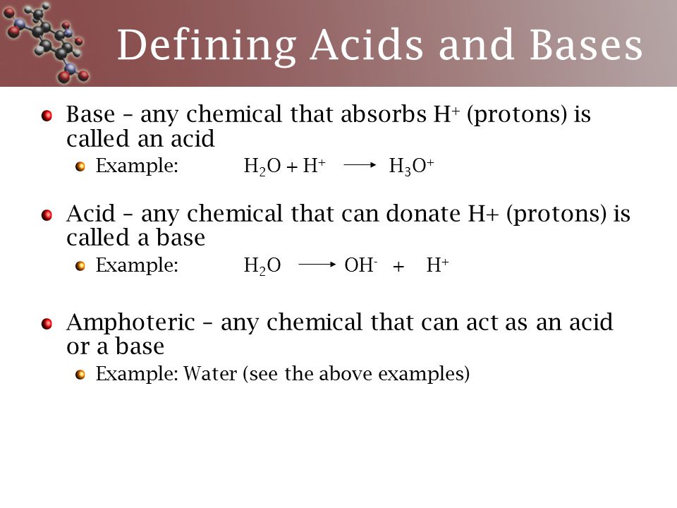 Defining Acids and Bases