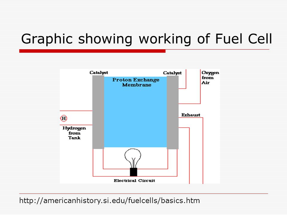Graphic showing working of Fuel Cell