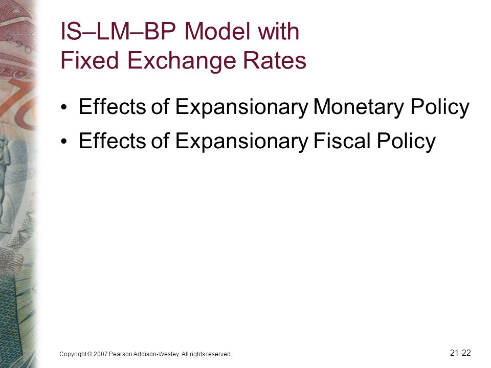 IS–LM–BP Model with Fixed Exchange Rates