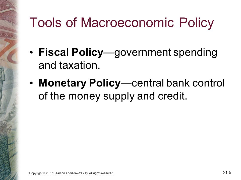 Tools of Macroeconomic Policy
