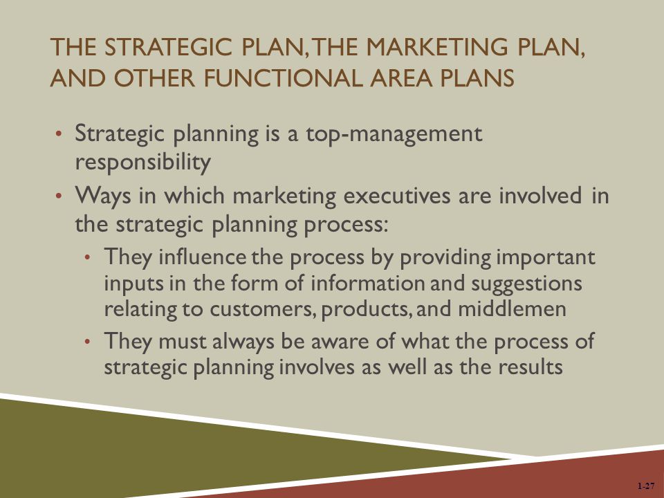 Strategic planning is a top-management responsibility