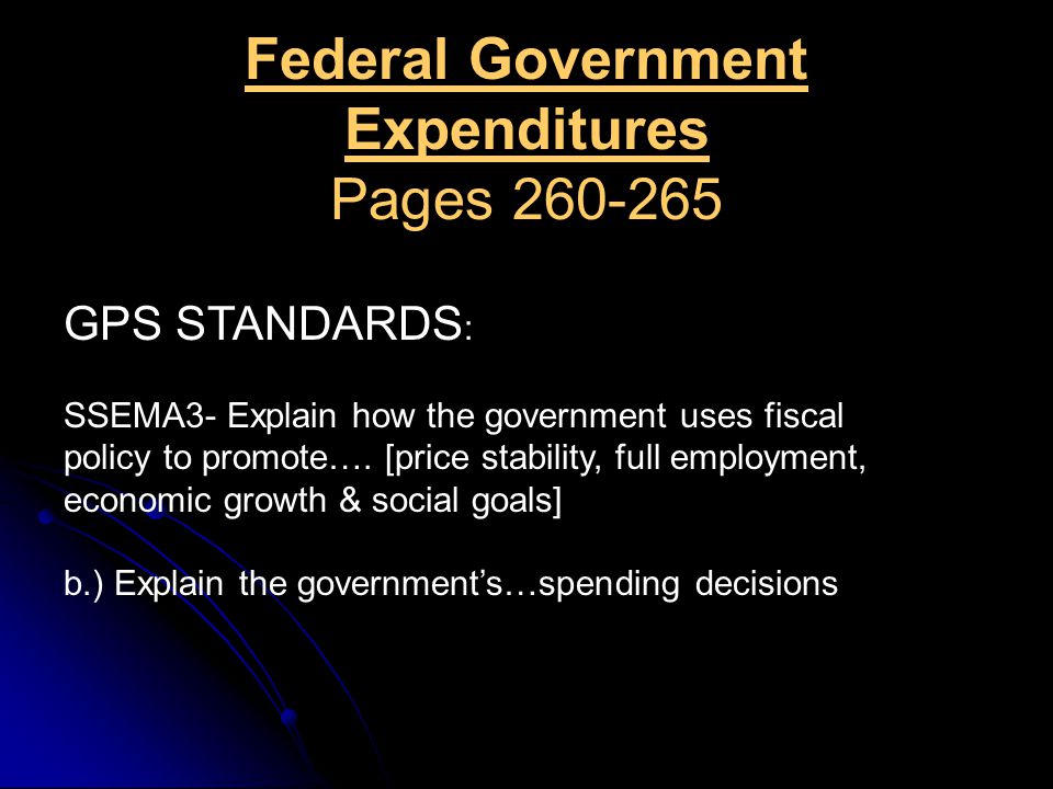 Federal Government Expenditures Pages