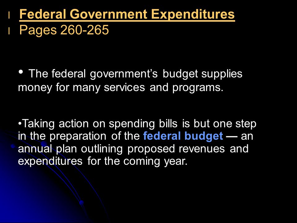 Federal Government Expenditures