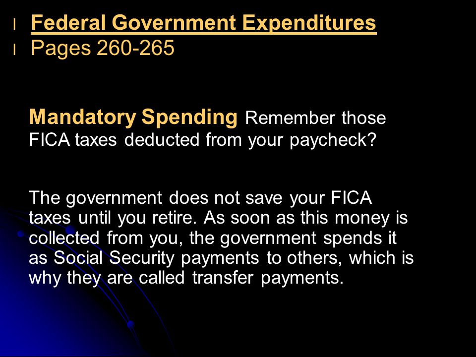 Federal Government Expenditures Pages