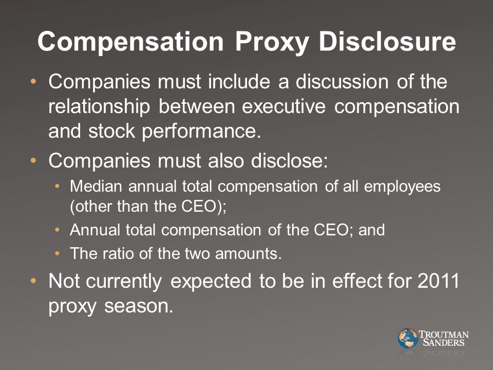Compensation Proxy Disclosure