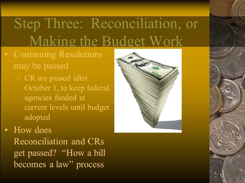 Step Three: Reconciliation, or Making the Budget Work