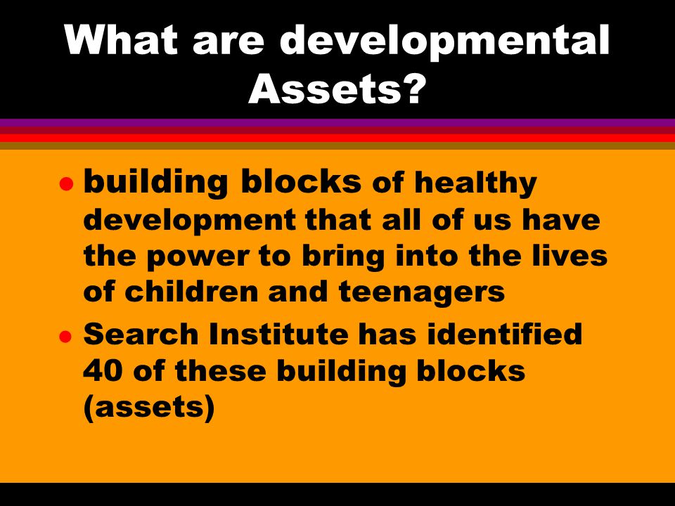 What are developmental Assets