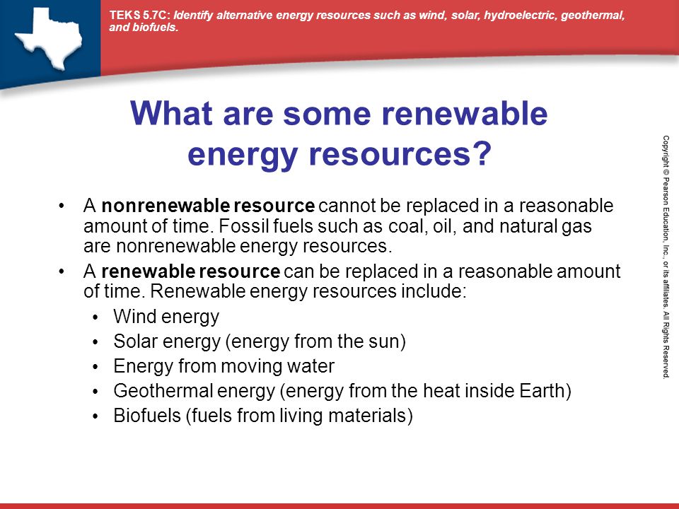 What are some renewable energy resources