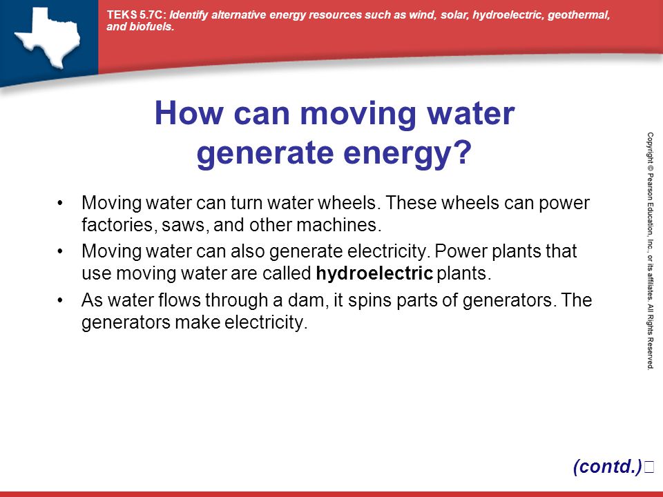 How can moving water generate energy