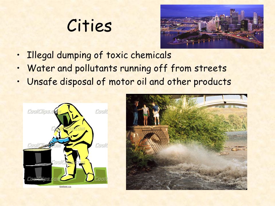 Cities Illegal dumping of toxic chemicals
