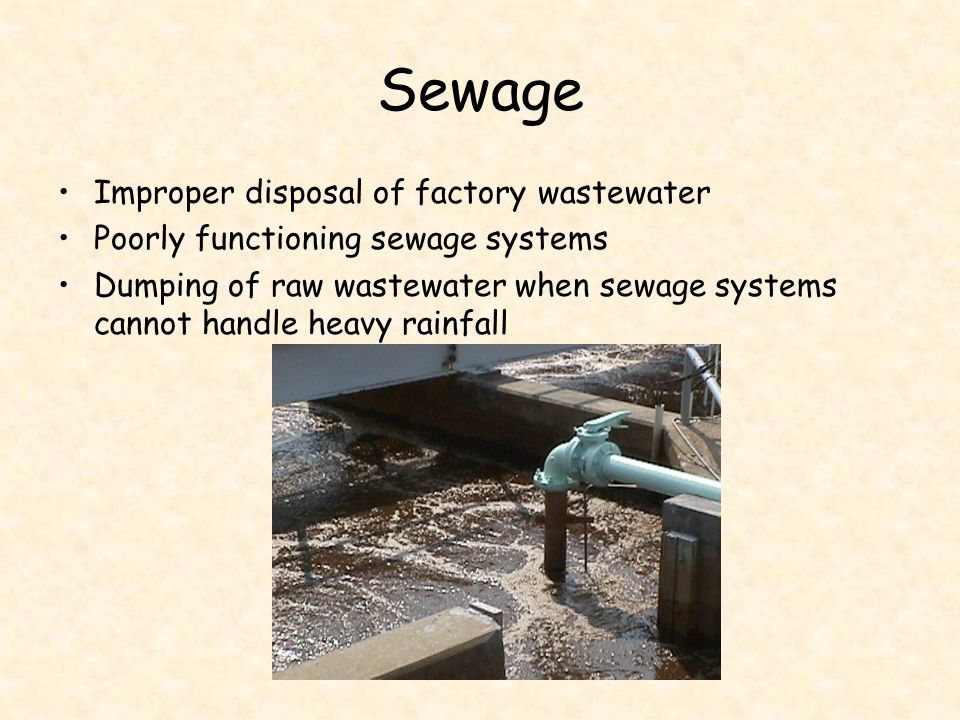 Sewage Improper disposal of factory wastewater