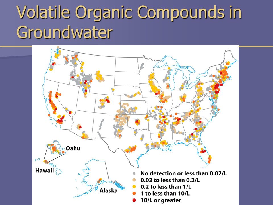 Volatile Organic Compounds in Groundwater