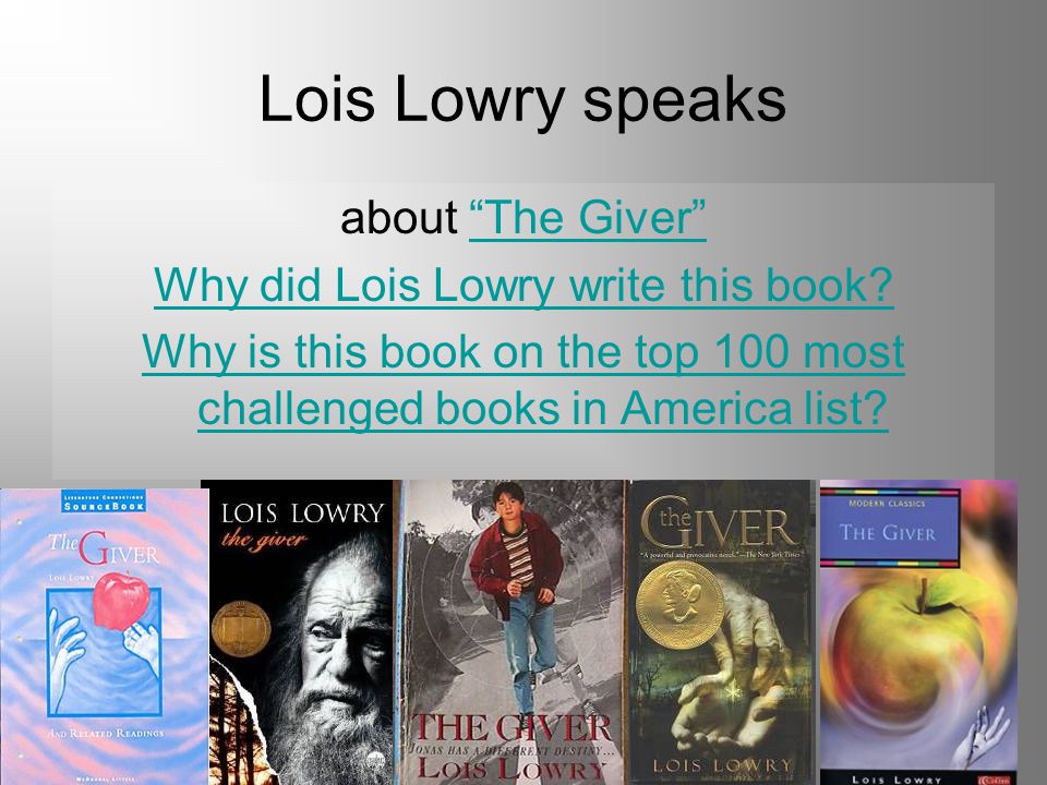 Lois Lowry speaks about The Giver