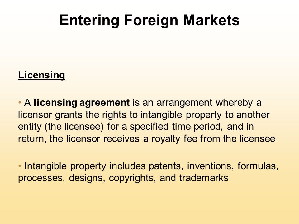 Entering Foreign Markets - ppt download