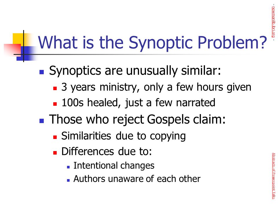synoptic problem definition