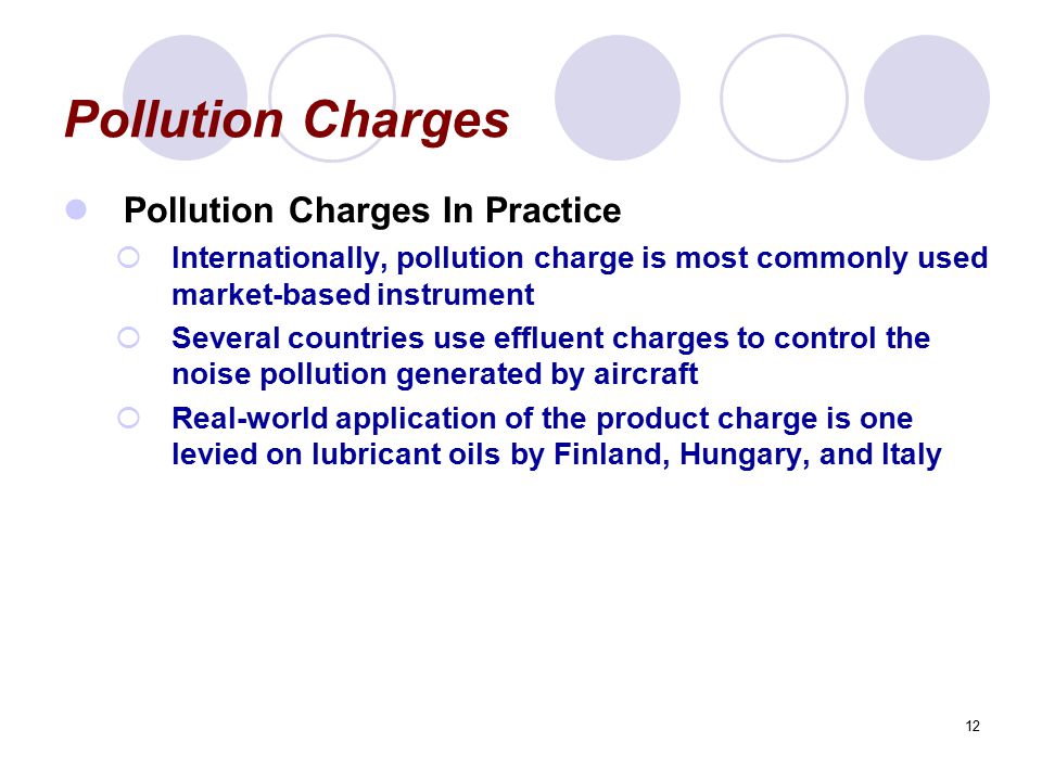 Pollution Charges Pollution Charges In Practice