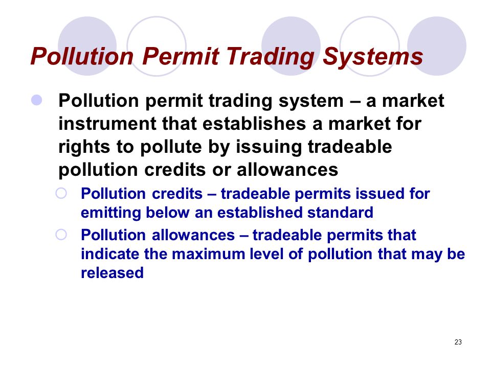 Pollution Permit Trading Systems