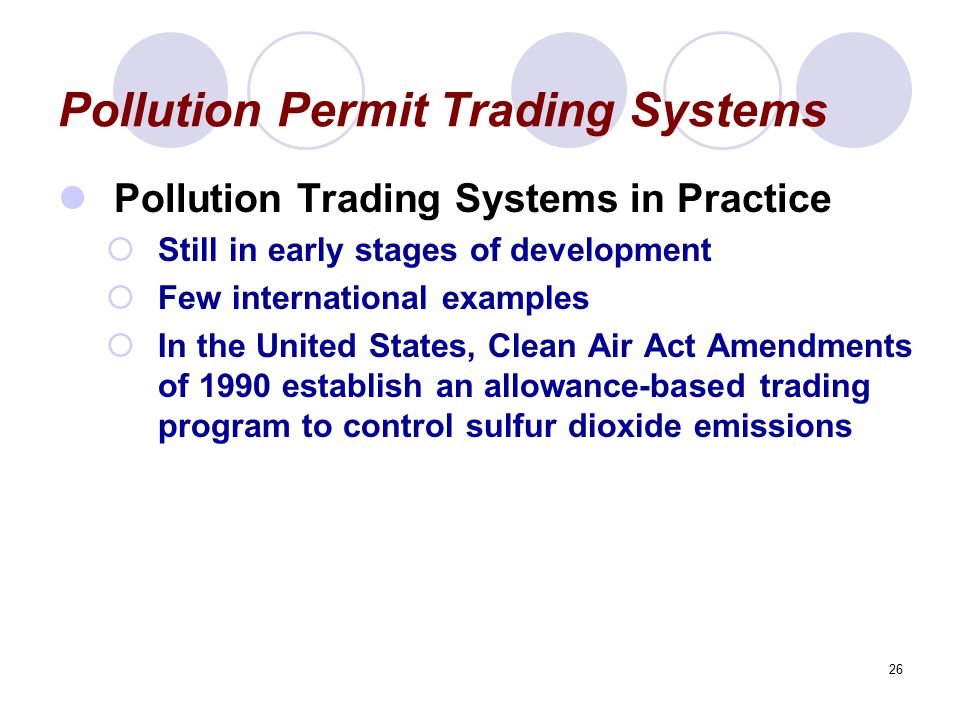 Pollution Permit Trading Systems