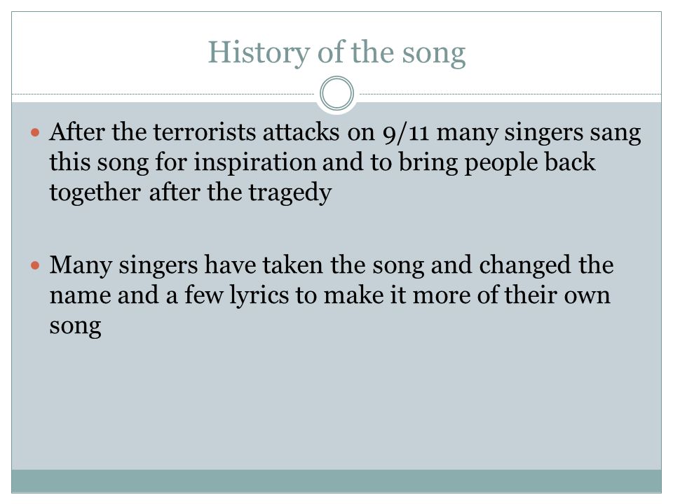 History of the song