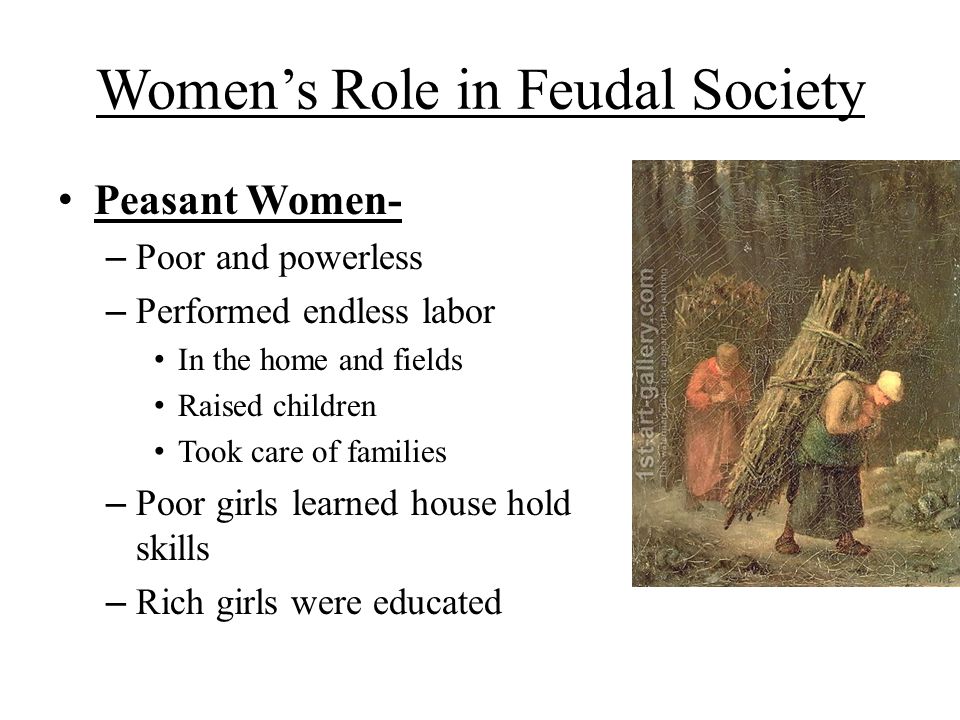 Women’s Role in Feudal Society