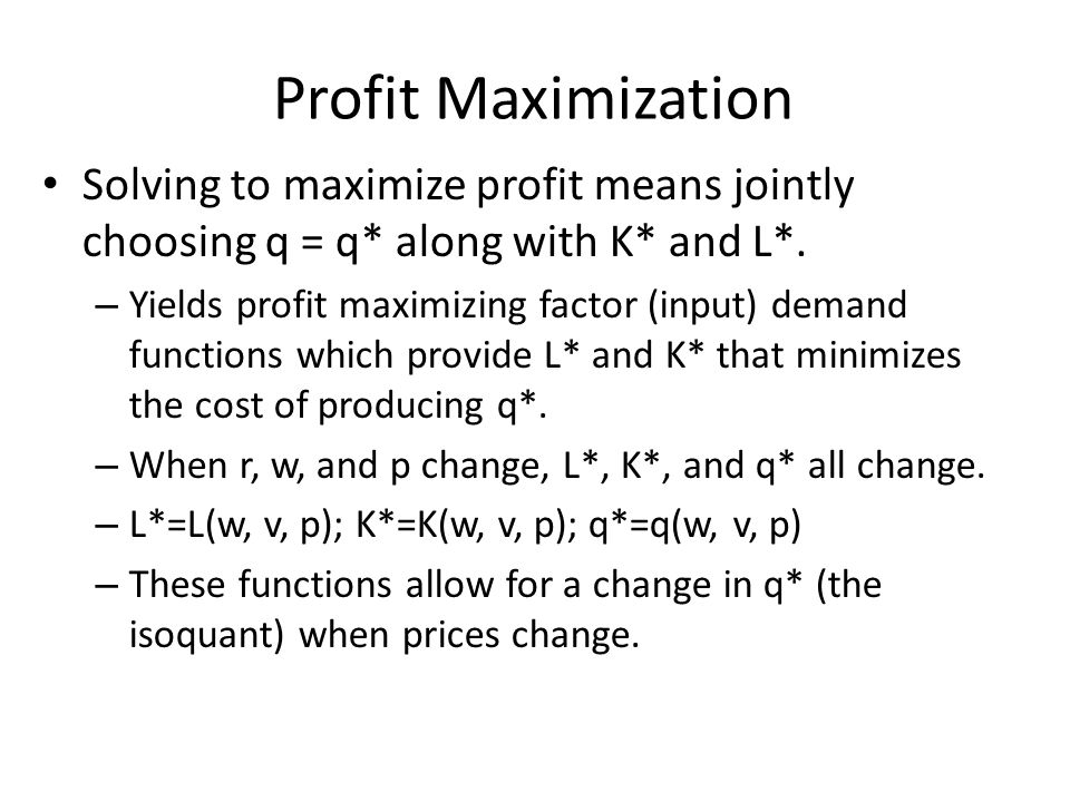 Cost Minimization Ppt Download