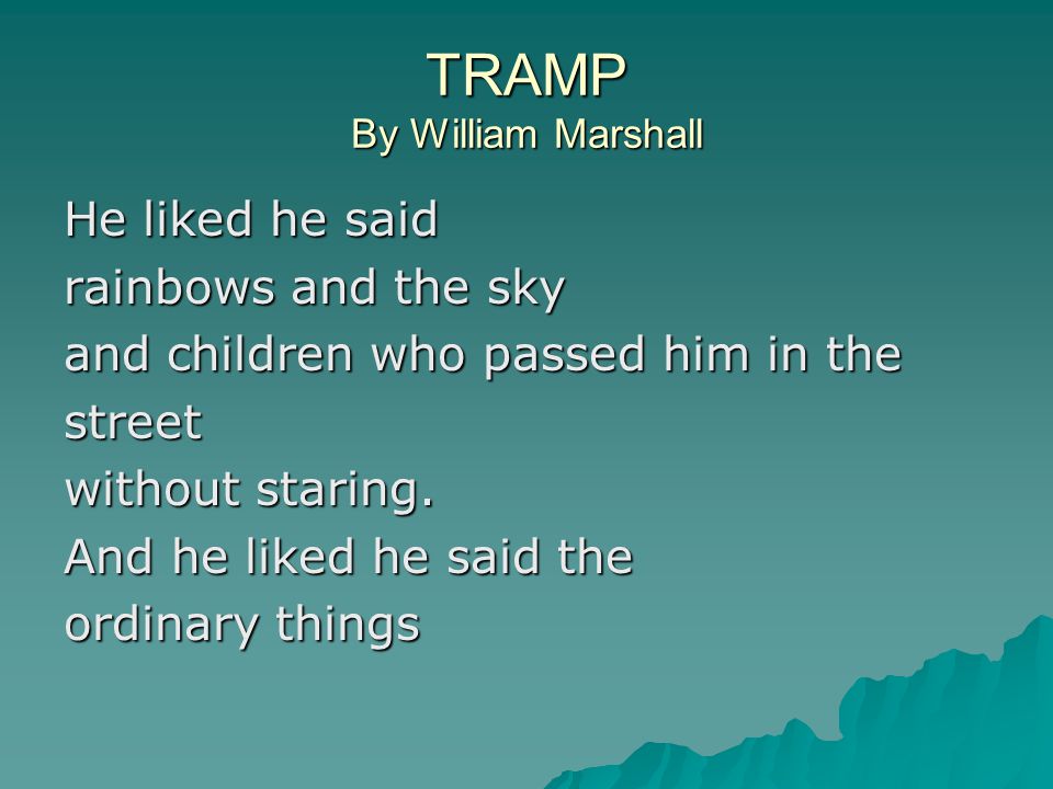 TRAMP By William Marshall