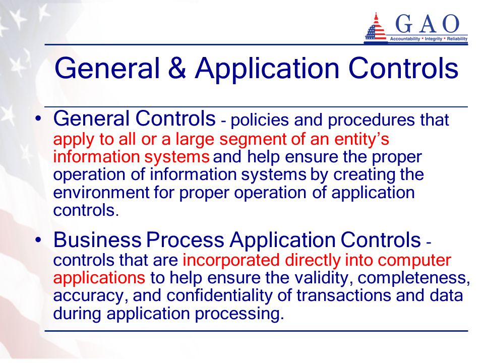 General & Application Controls