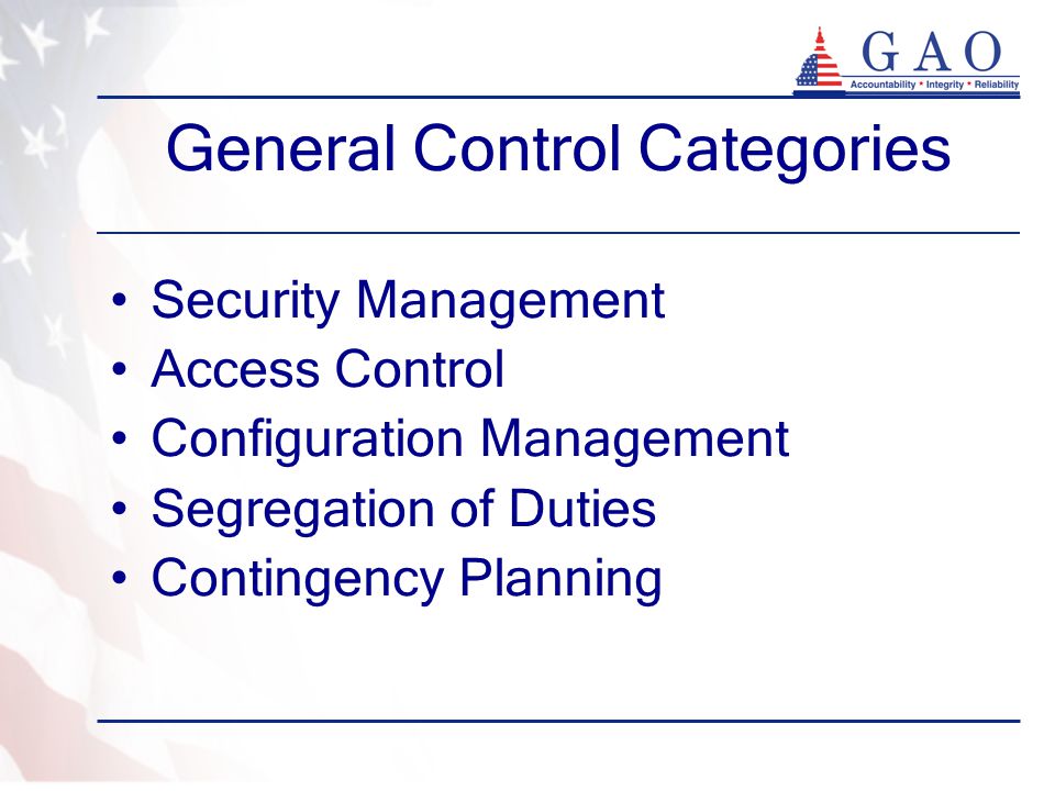 General Control Categories