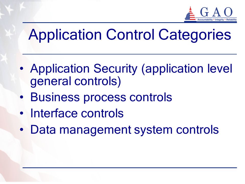 Application Control Categories