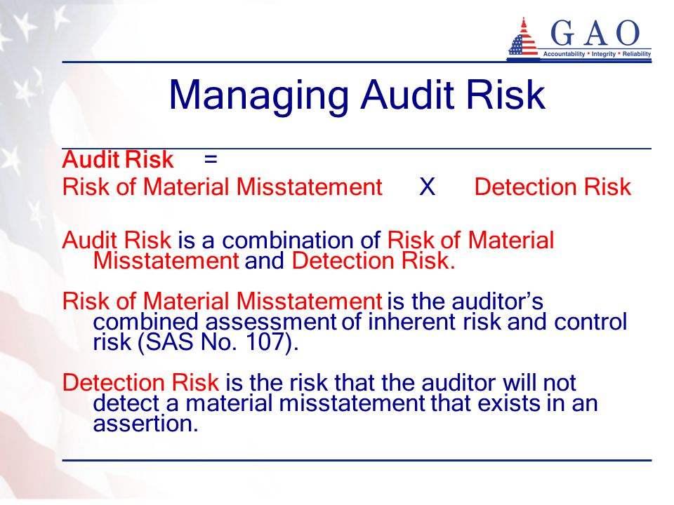 Managing Audit Risk Audit Risk =