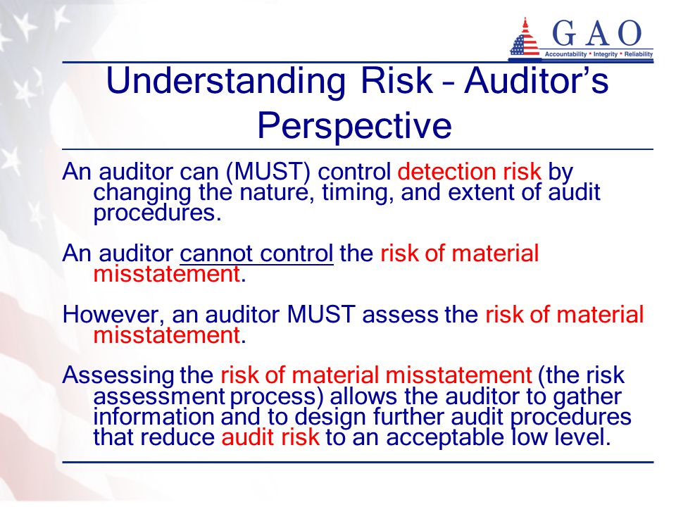 Understanding Risk – Auditor’s Perspective
