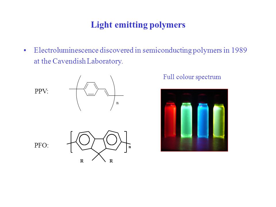 Light emitting polymers